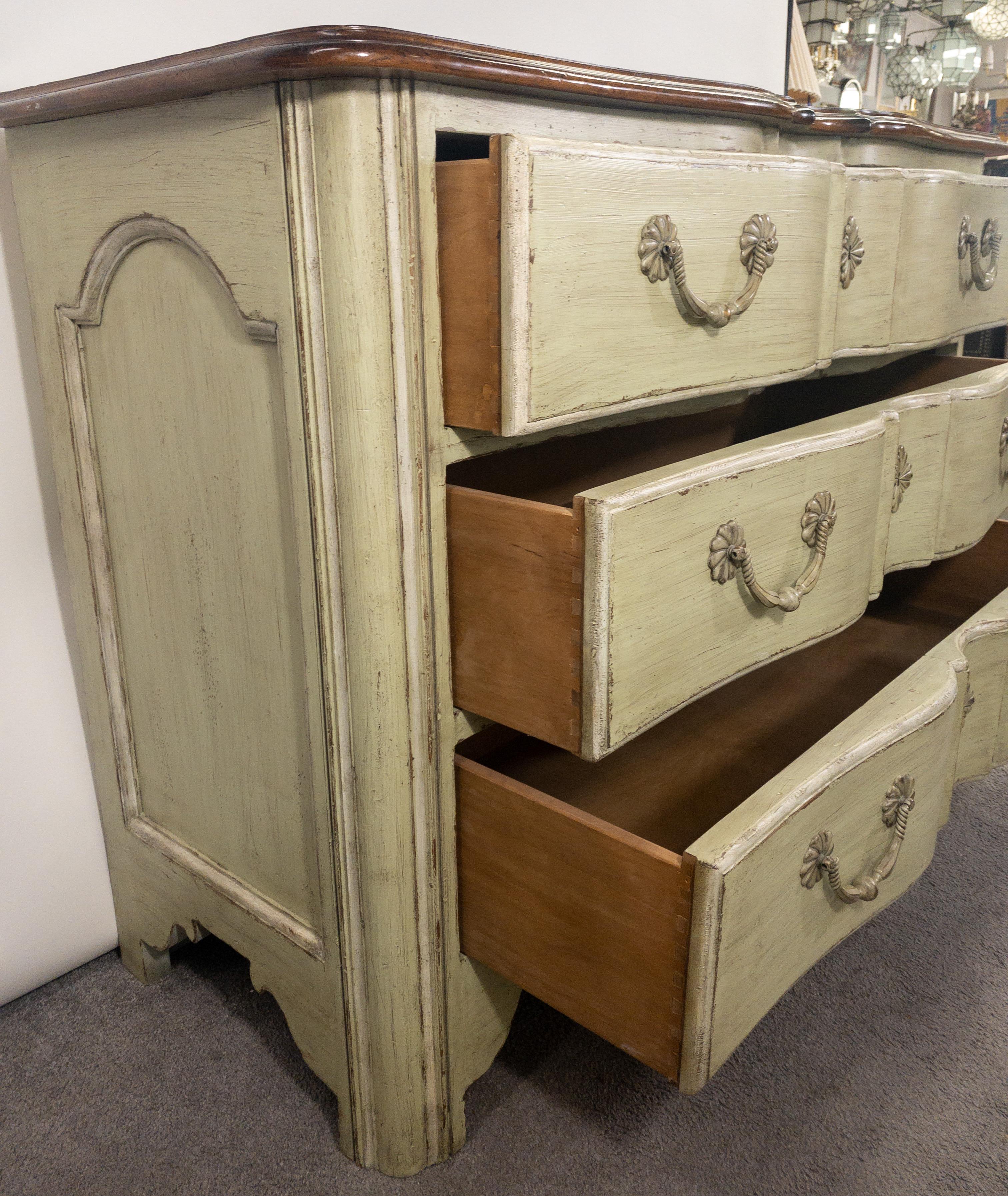 Walter E Smith French Provincial Style Three Drawer Commode or Chest  For Sale 5