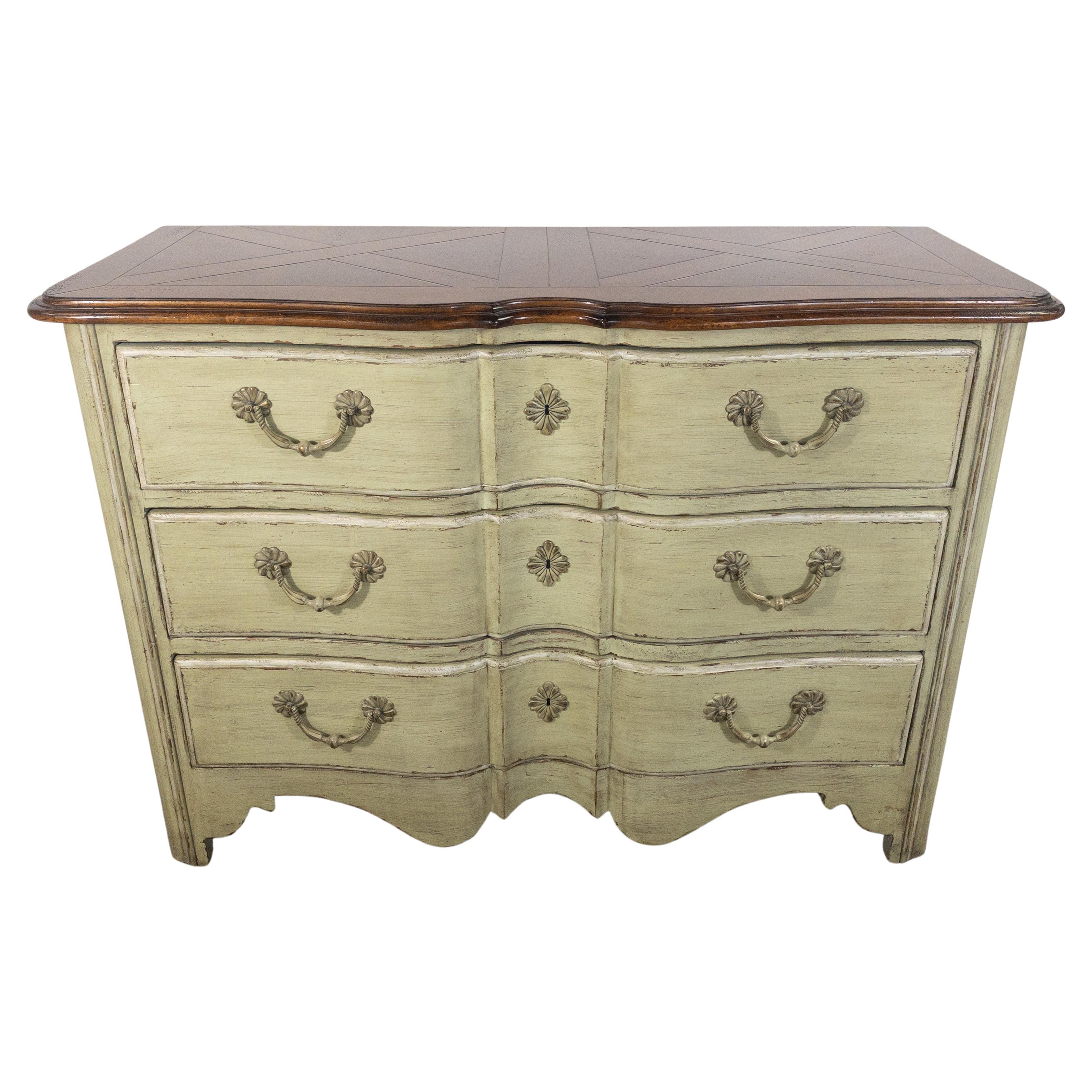 Walter E Smith French Provincial Style Three Drawer Commode or Chest  For Sale