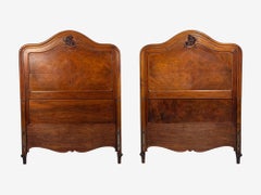 French Provincial Style, Twin Headboards, Walnut, Gilt, France, 20th c.