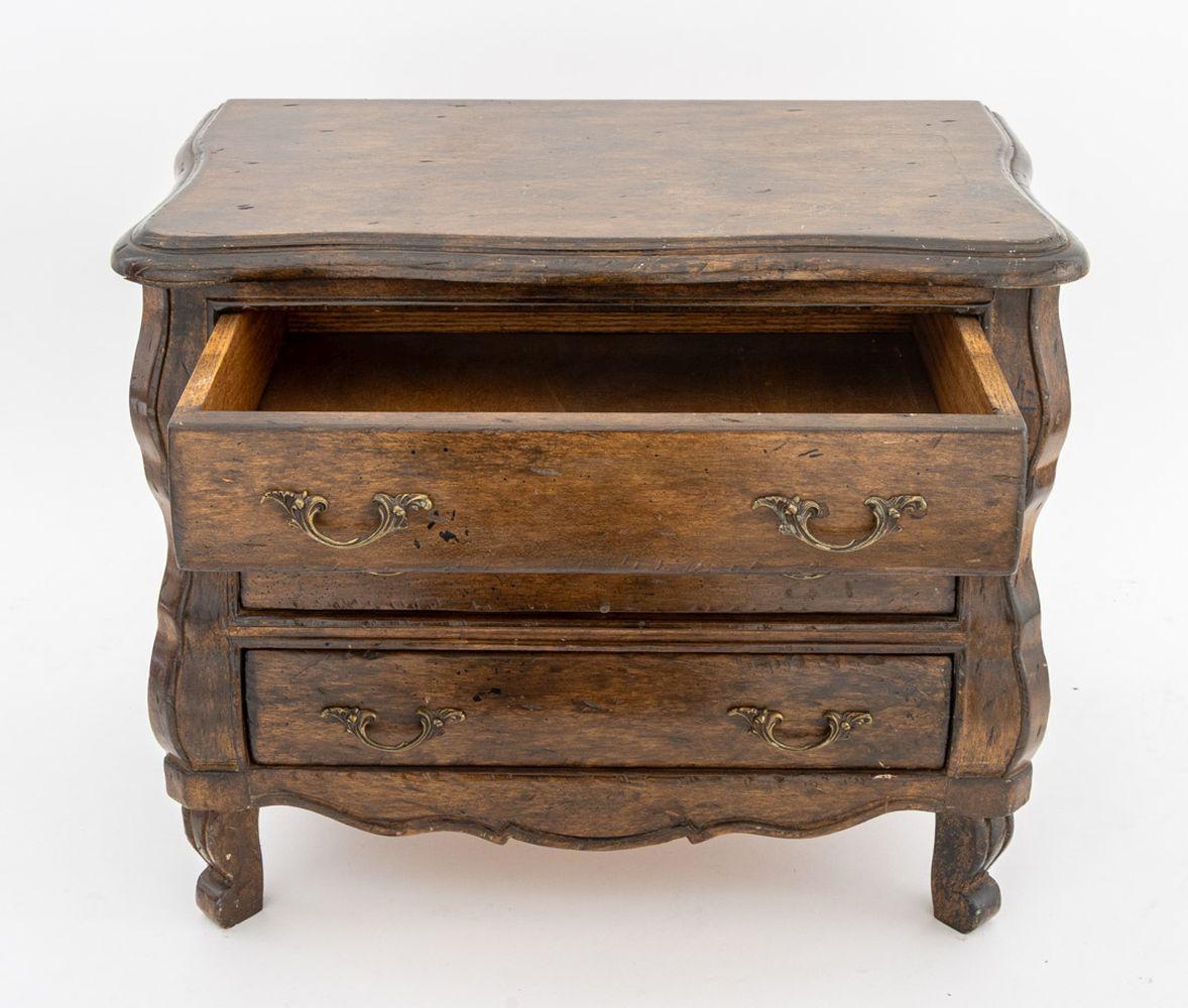 20th Century French Provincial Style Walnut Miniature Commode For Sale