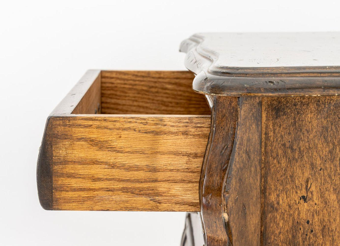 French Provincial Style Walnut Miniature Commode For Sale 1