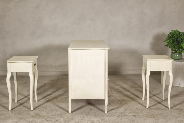 cream dresser and nightstand set Ilana Traditional Antique Linen and Cream Queen Storage Bed Four-Piece Set  | Bedroom Set | Michael's Discount main image 1