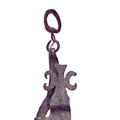 French Provincial Style Wrought Iron Saw Chandelier