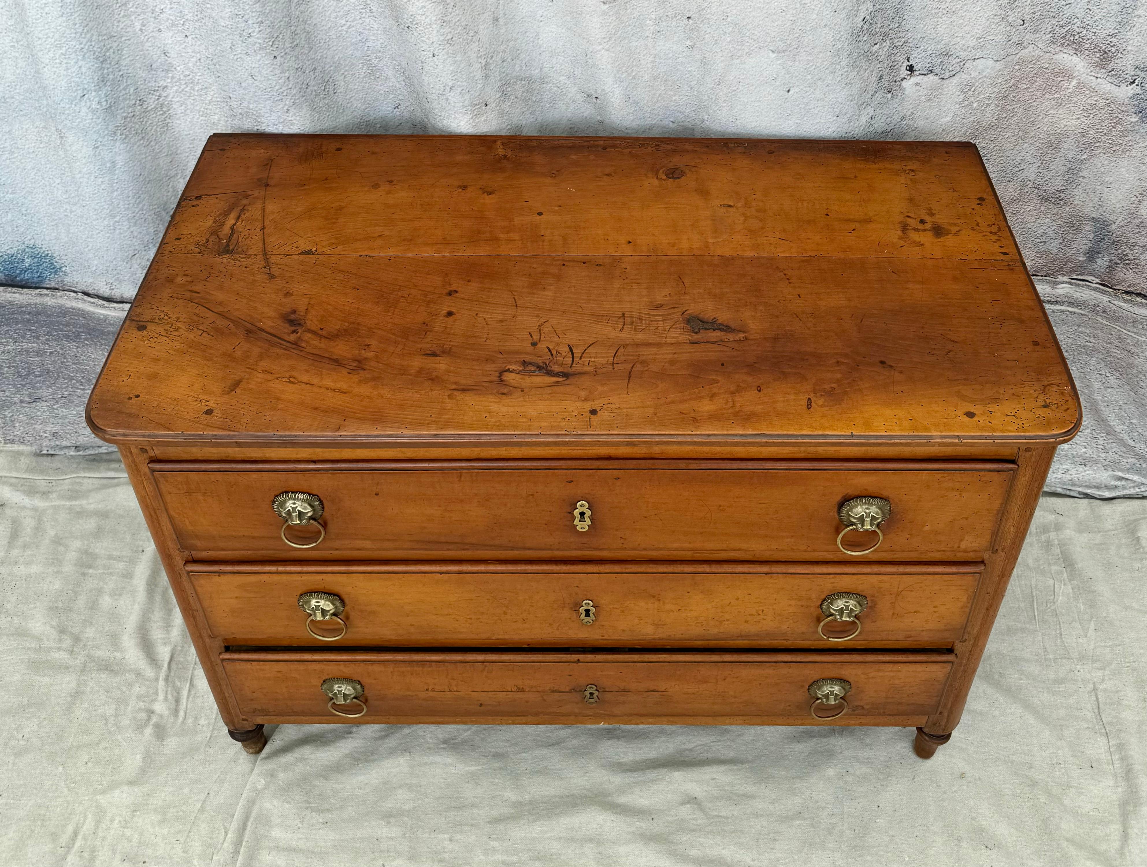 French Provincial Three Drawer Chest In Good Condition In Bradenton, FL