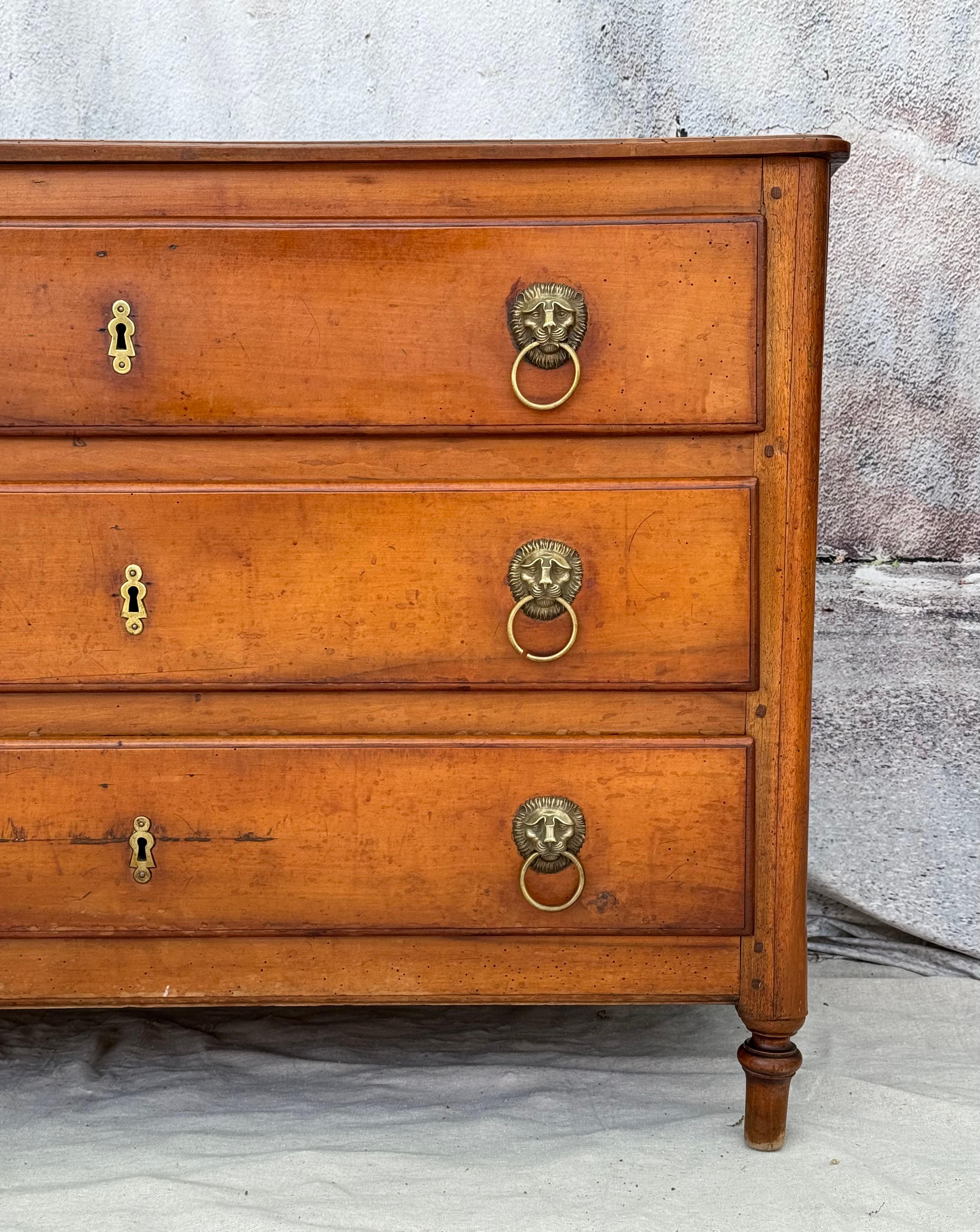 18th Century and Earlier French Provincial Three Drawer Chest