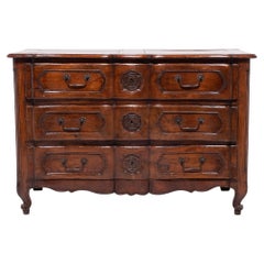 French Provincial Three Drawer Commode, c. 1800
