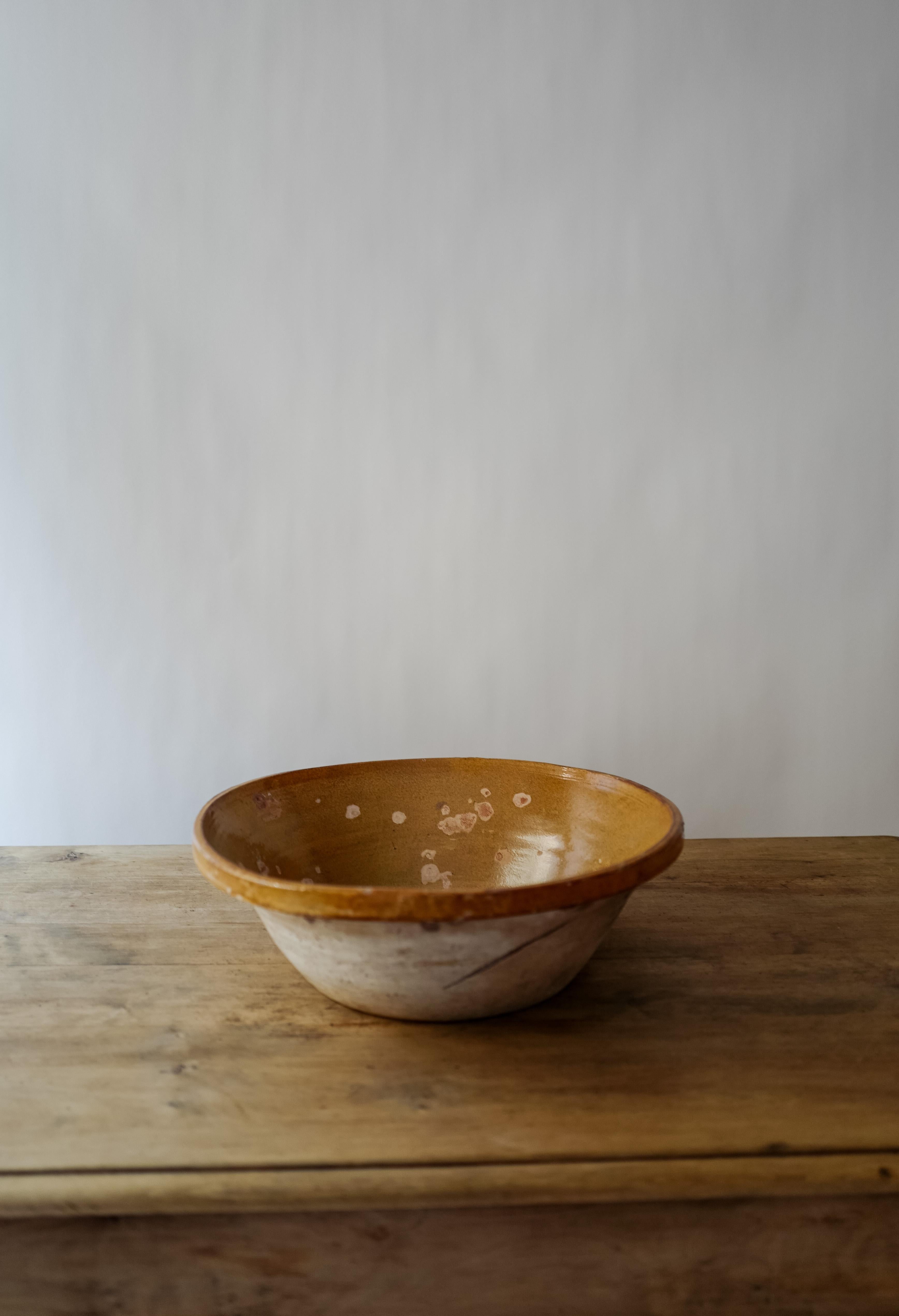 French Provincial Tian Bowl Terracotta and Honey Glaze, 19th Century For Sale 1