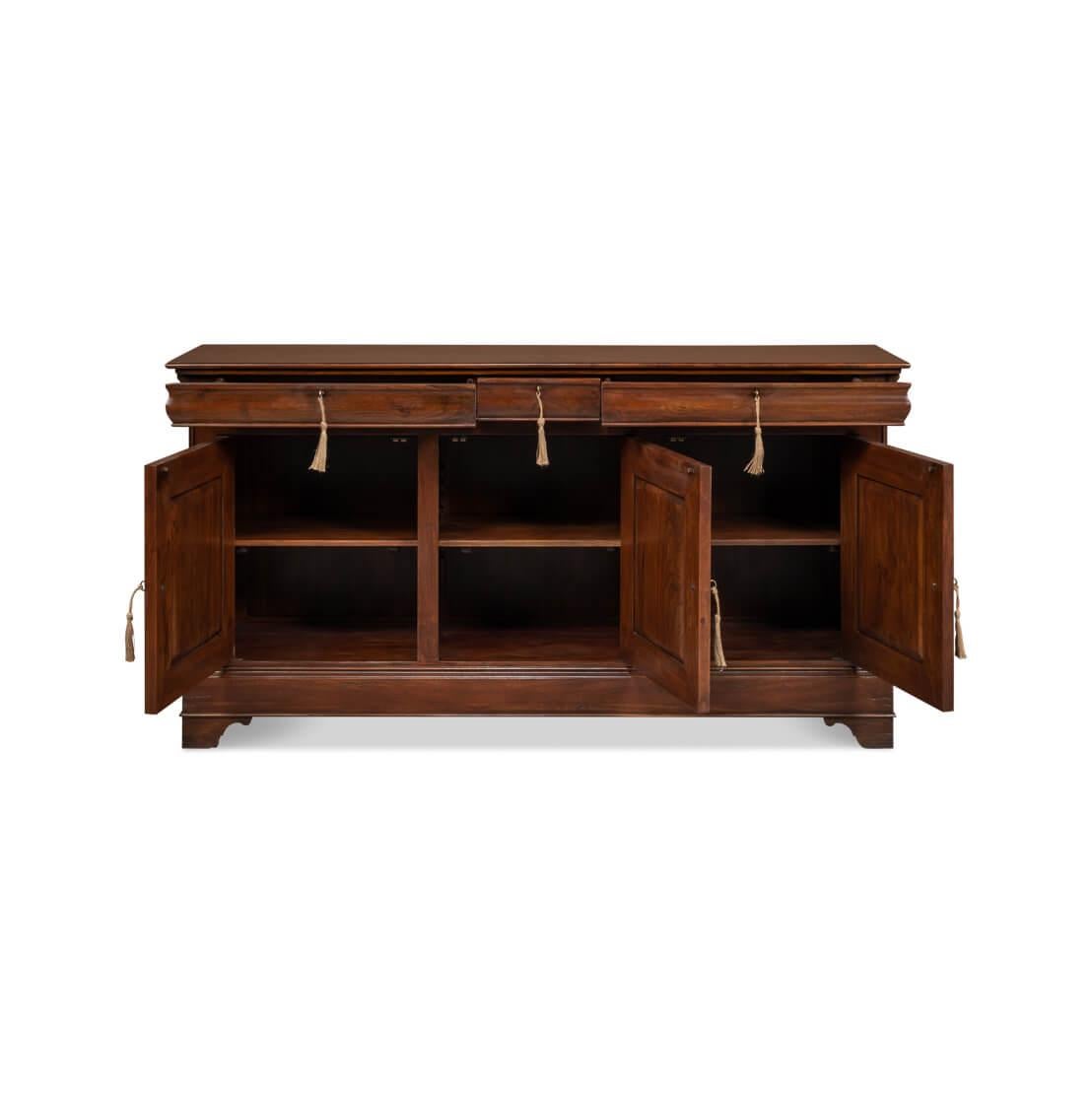 Asian French Provincial Traditional Sideboard For Sale