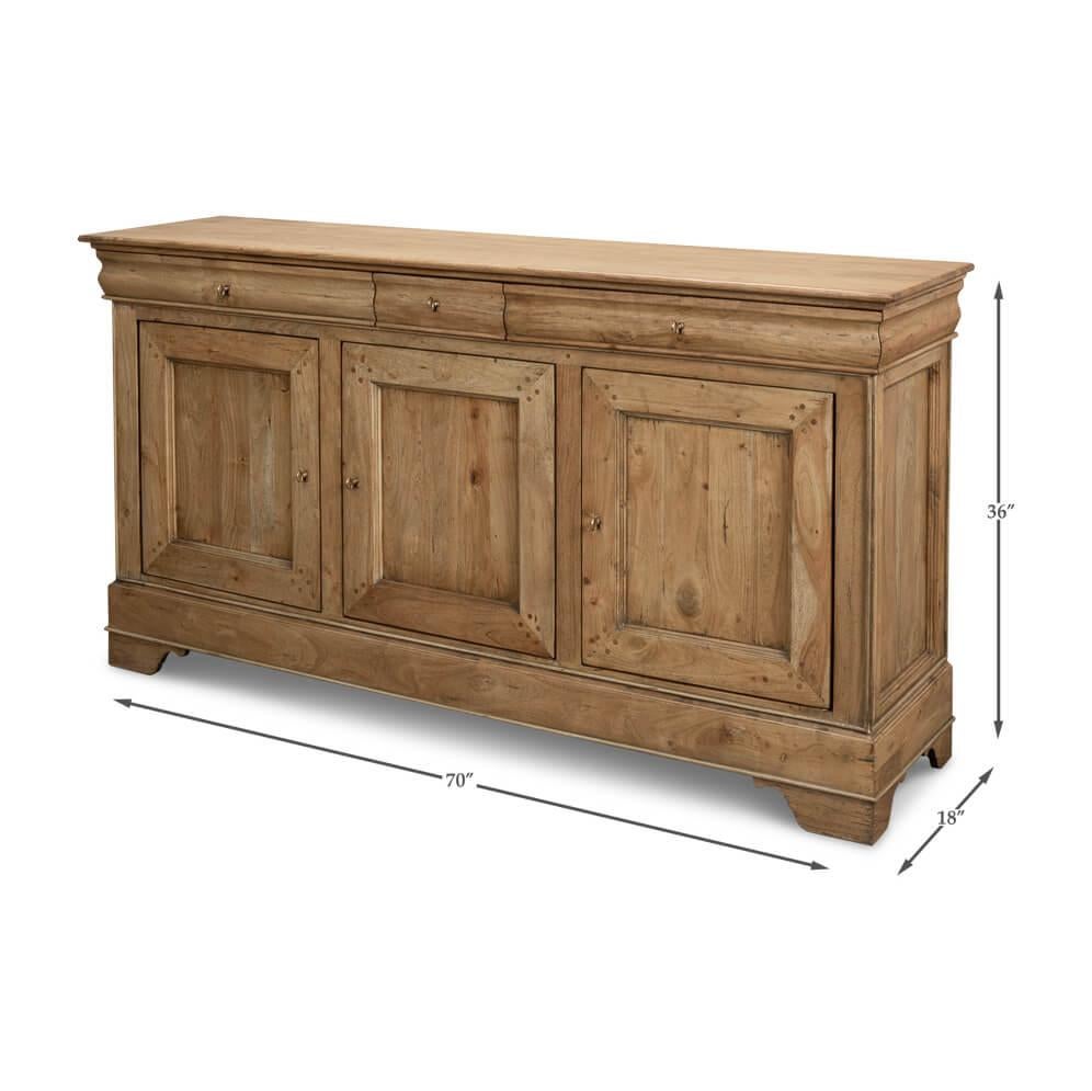 French Provincial Traditional Sideboard - Light Walnut For Sale 3