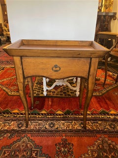 French Provincial Tray Top Side Table with a Drawer, 19th Century