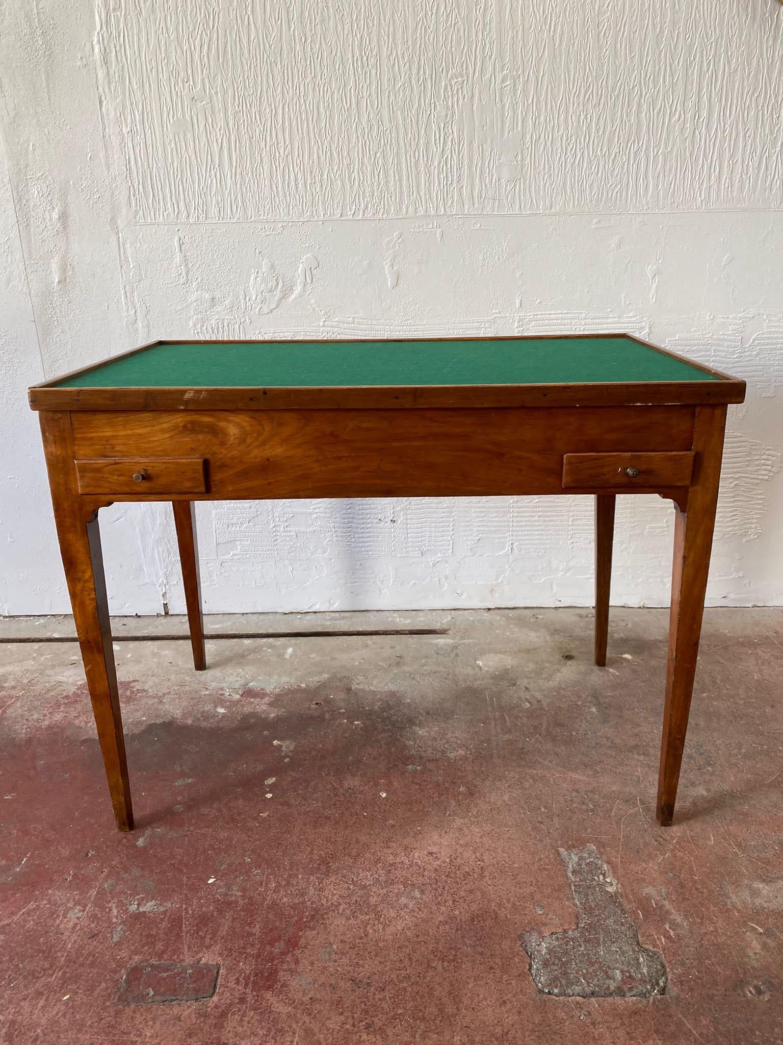 19th Century French Provincial Tric Trac Games Table or Writing Desk Console  For Sale