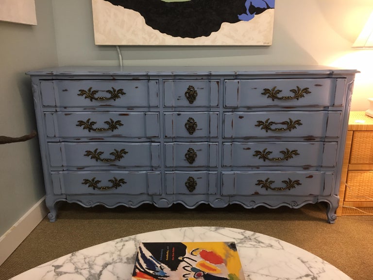 French Provincial Twelve Drawer Chest Of Drawers Dresser Fully