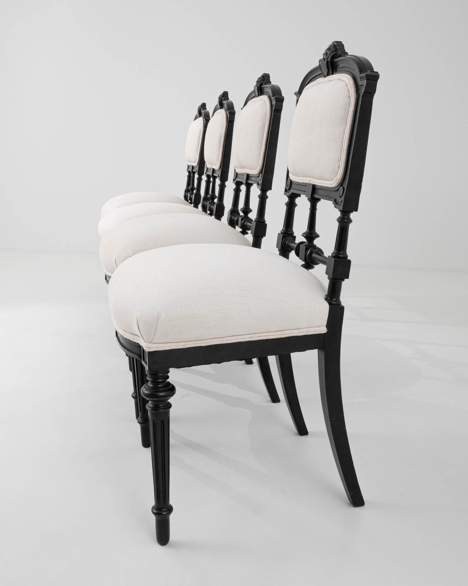 French Provincial Upholstered Dining Chairs, Set of Four 8