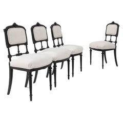 French Provincial Upholstered Dining Chairs, Set of Four