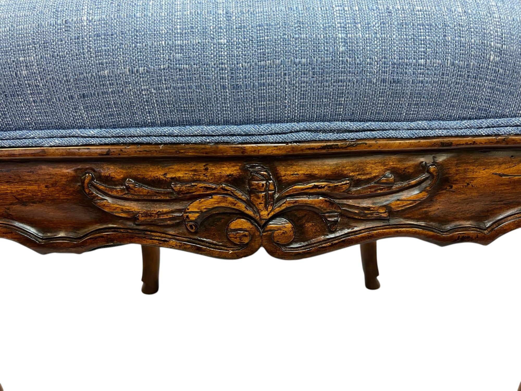 Contemporary French Provincial Upholstered Side Chair For Sale
