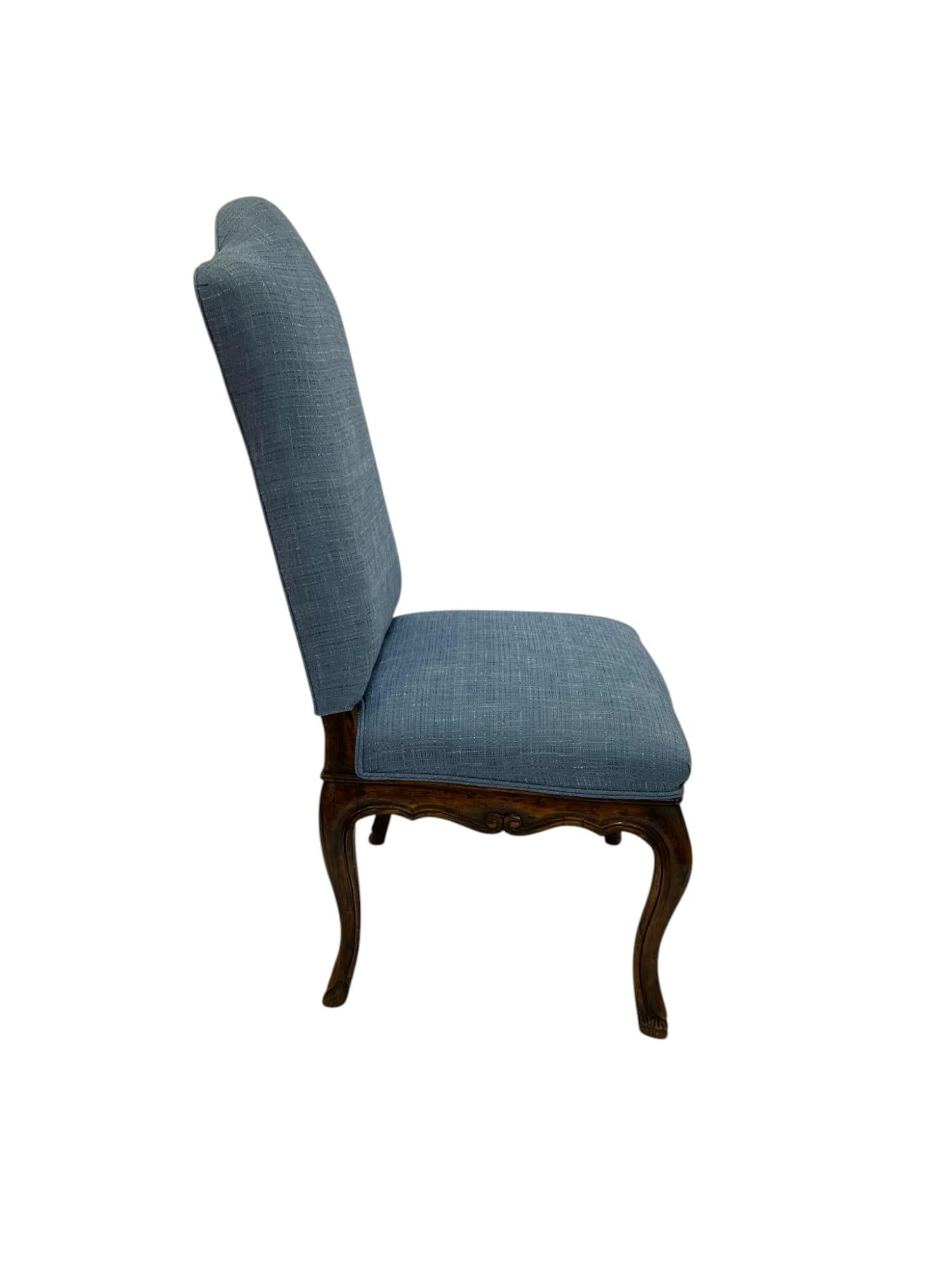 Textile French Provincial Upholstered Side Chair For Sale