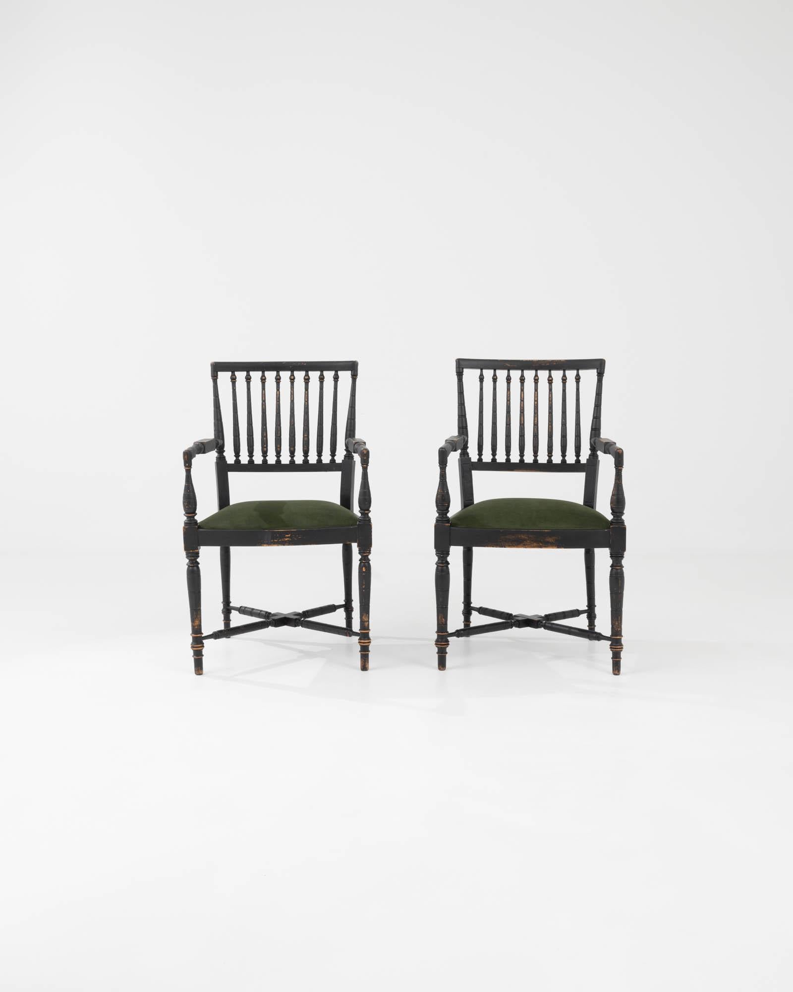 French Provincial Upholstered Side Chairs, A Pair 1