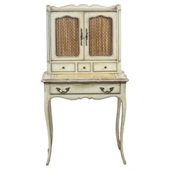 French Provincial Vanity Secretary or Ladies Desk w/Distressed Antiqued Finish