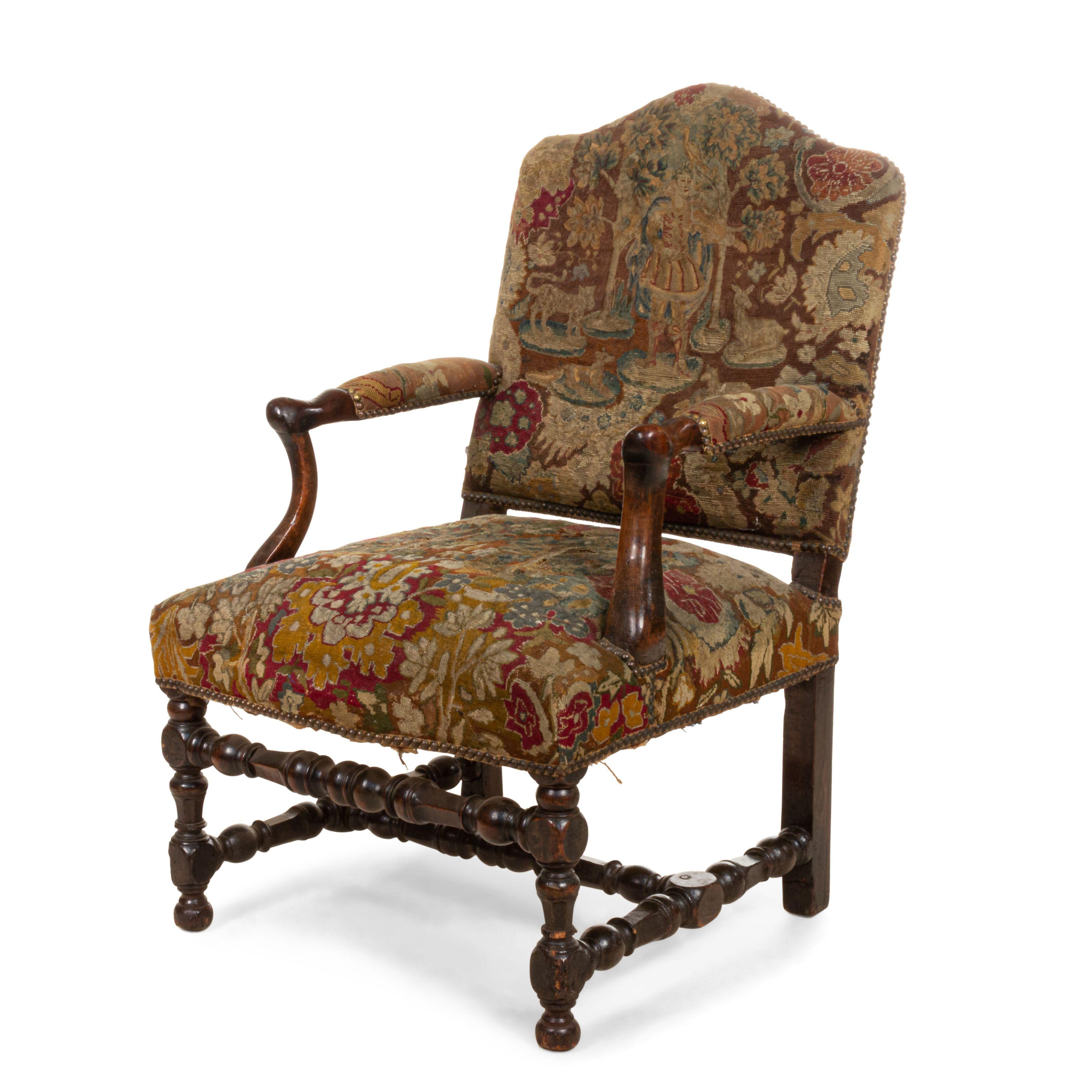 French Provincial Walnut Armchair For Sale 2
