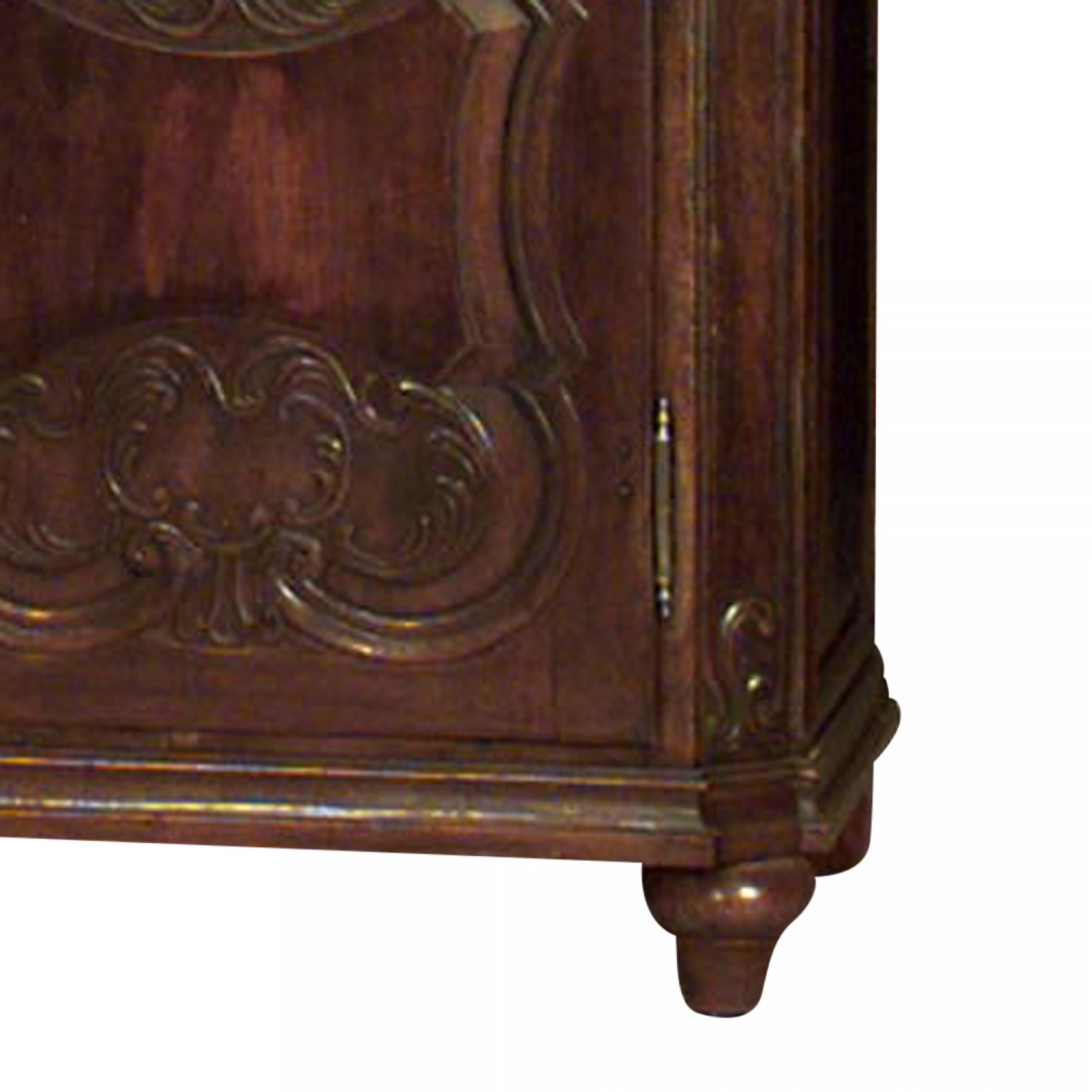 18th Century and Earlier French Provincial Walnut Breakfront Cabinet