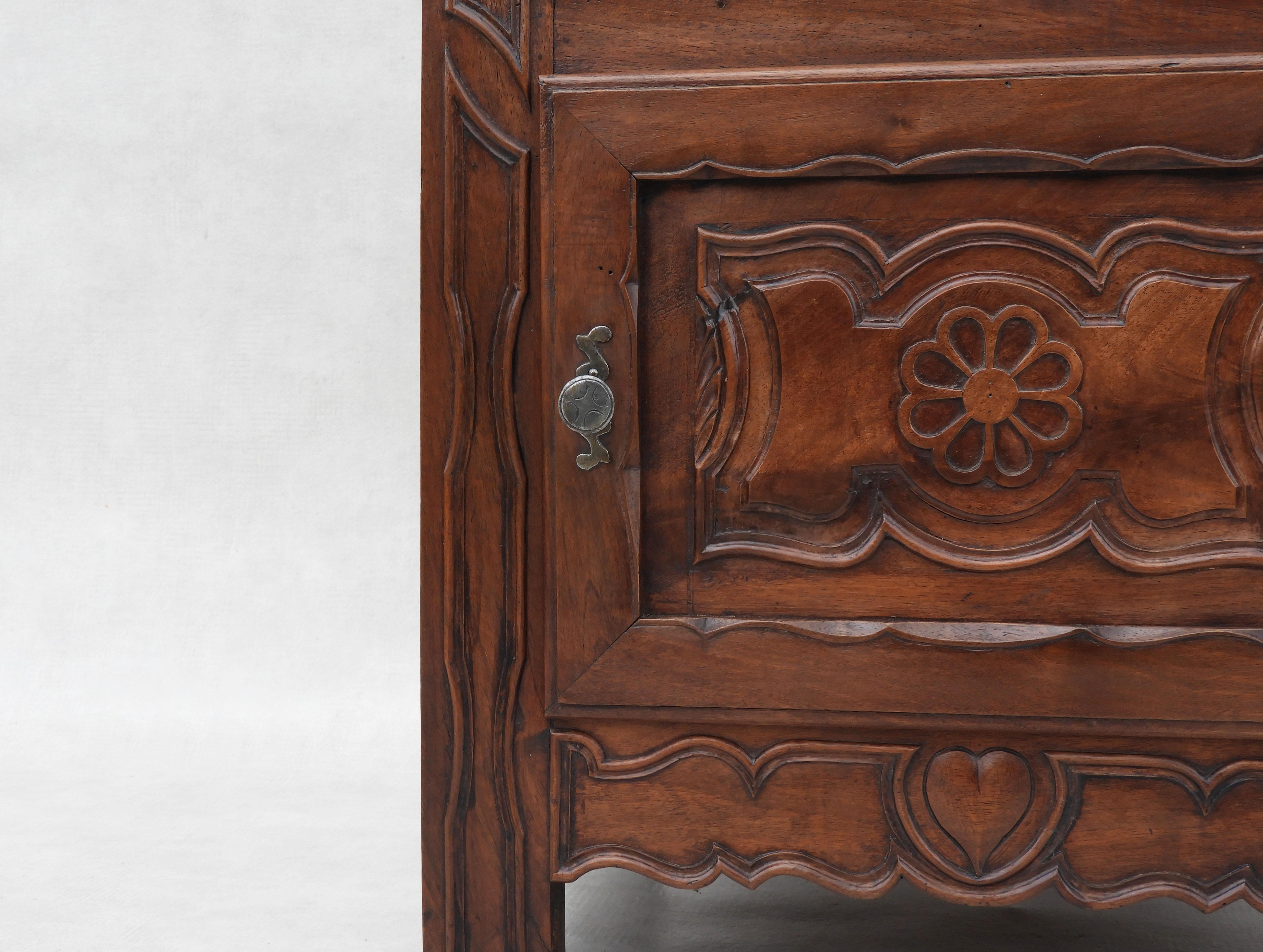 French Provincial Walnut Cabinet c1890 For Sale 9