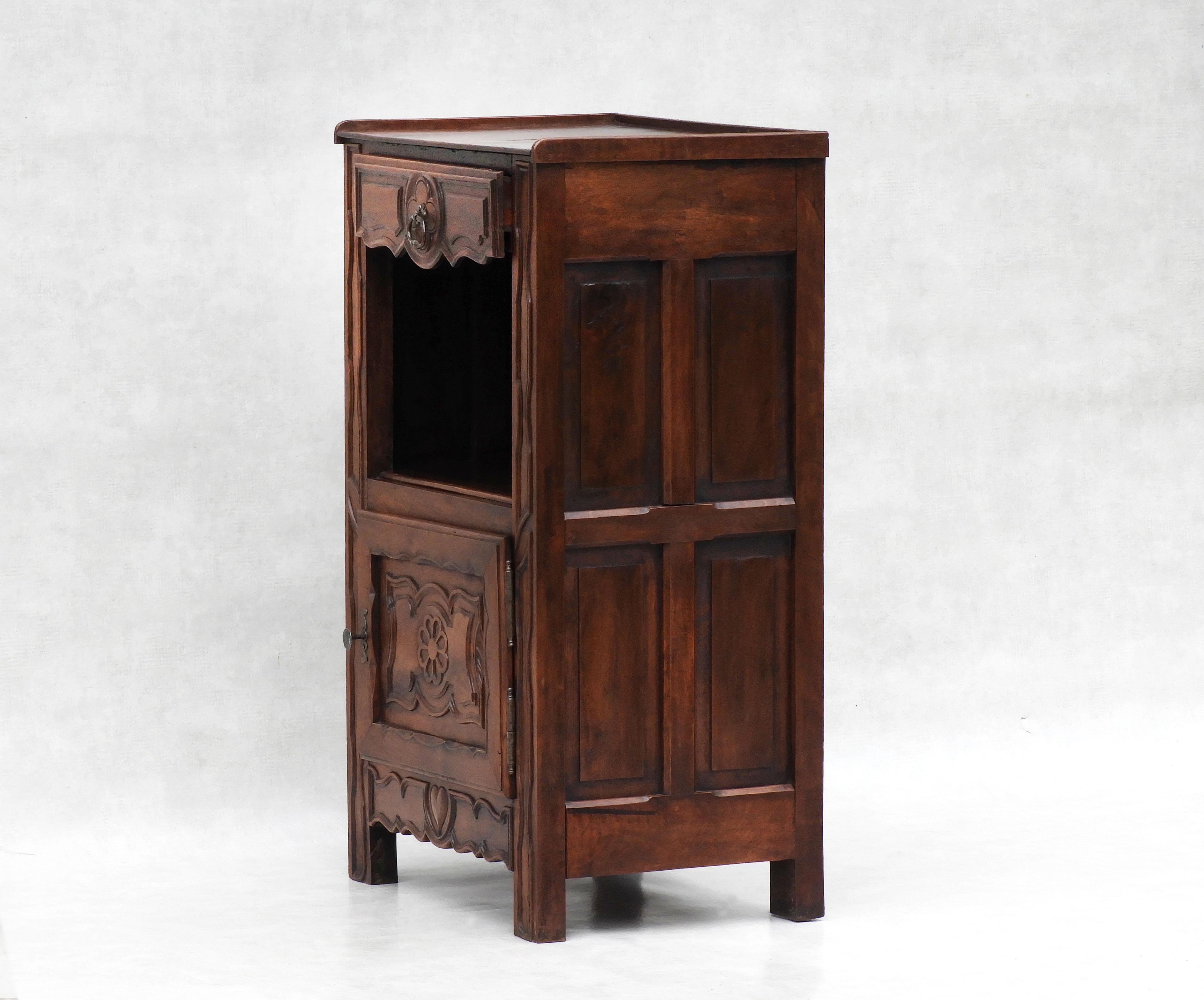 19th Century French Provincial Walnut Cabinet c1890 For Sale