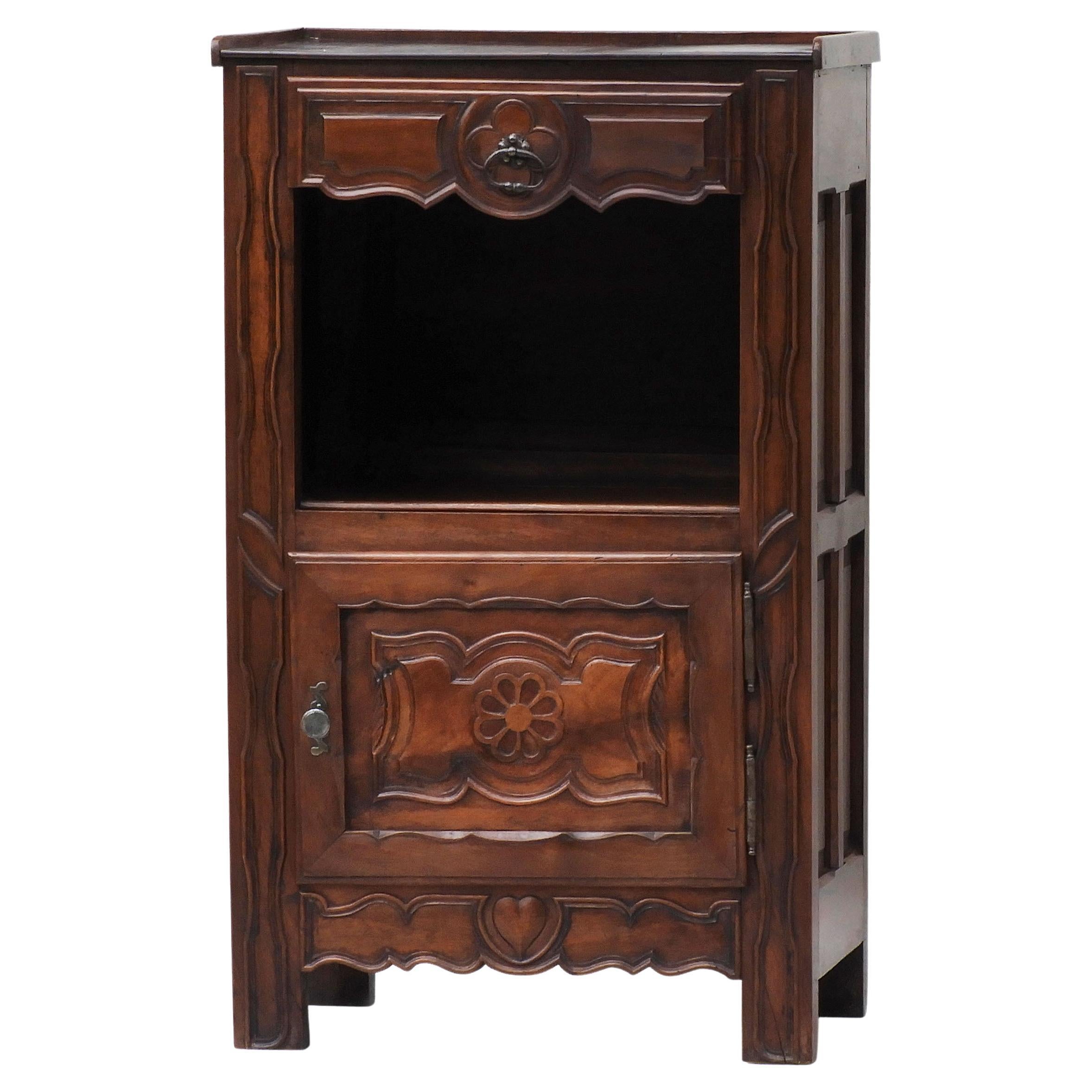 French Provincial Walnut Cabinet c1890 For Sale