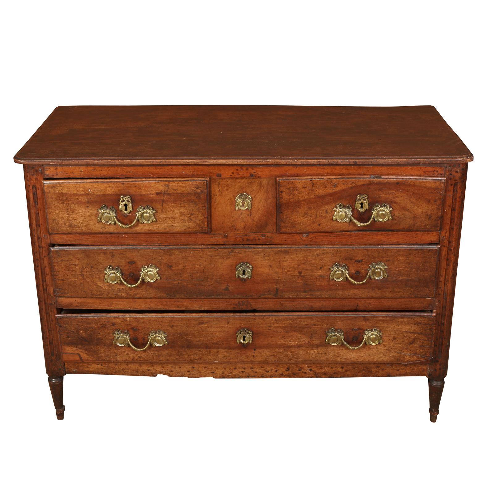 20th Century French Provincial Walnut Commode