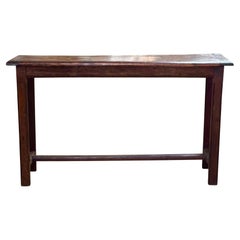Antique French Provincial Walnut Console, 19th Century