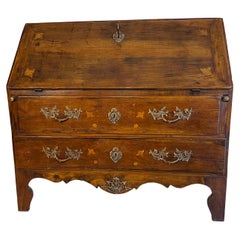 French Provincial Walnut Desk / Commode with Drop Down Front 