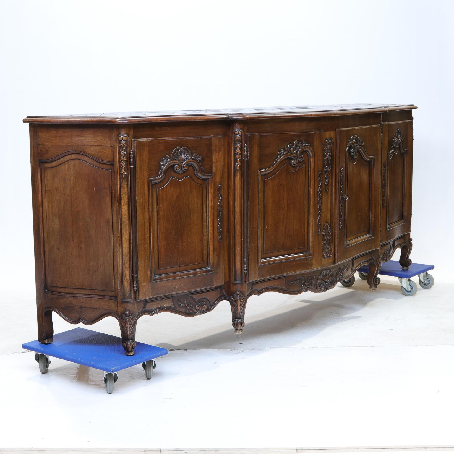 Early 20th Century French Provincial Walnut Enfilade