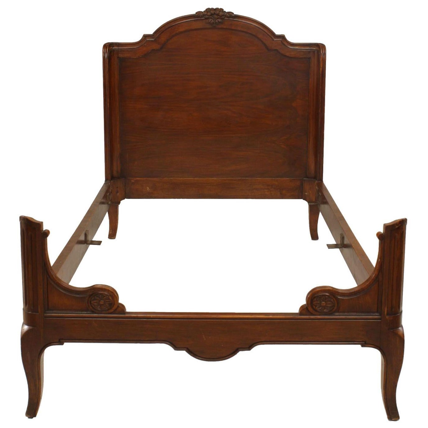 French Provincial Walnut Twin Beds
