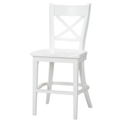 French Provincial White Counter Stool