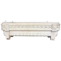 French Provincial White Painted, Carved, Jardinière