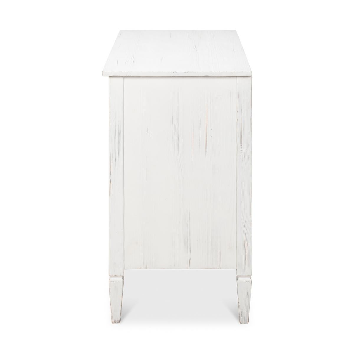 Wood French Provincial White Painted Dresser For Sale