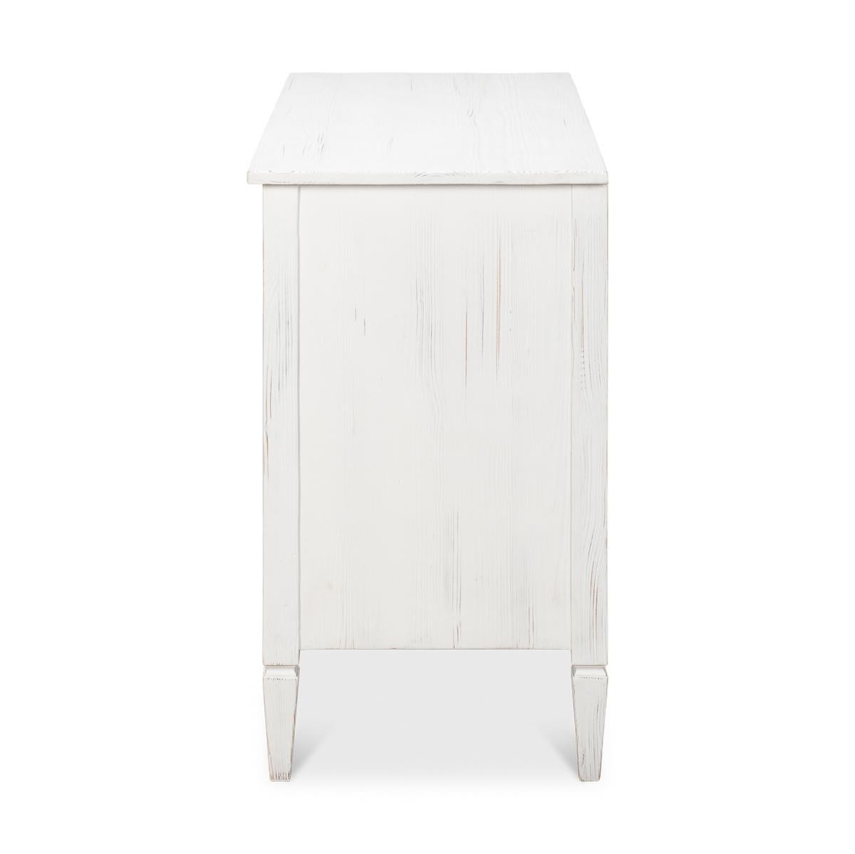 Wood French Provincial White Painted Dresser
