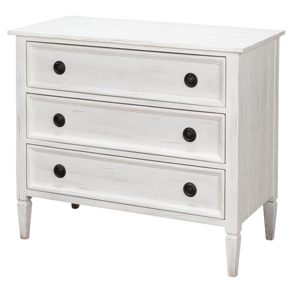 French Provincial White Painted Dresser