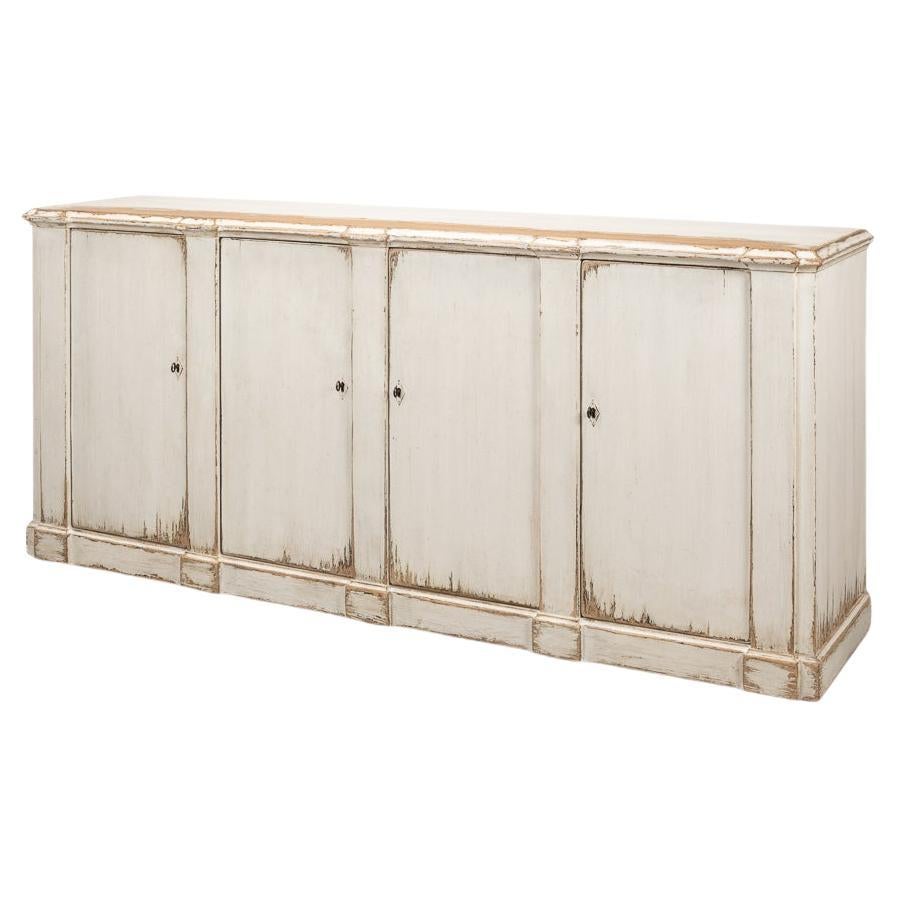 French Provincial White Sideboard For Sale