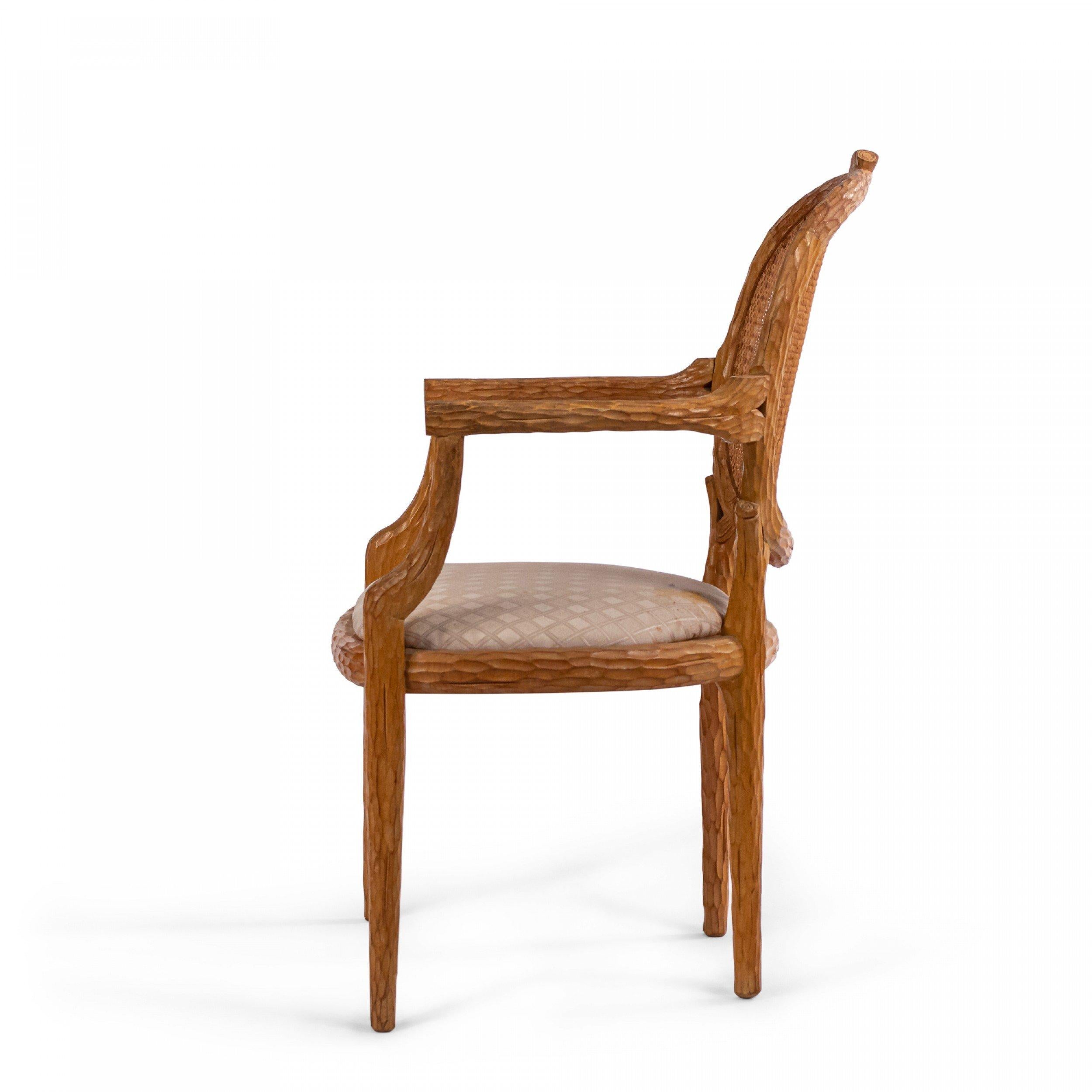20th Century French Provincial Wooden Side / Dining Armchair For Sale