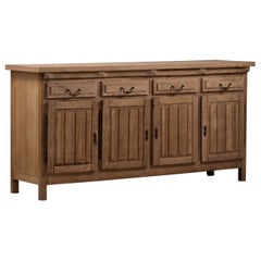 French Provincial workshop, four-door sideboard, bleached oak, France, 1940s.