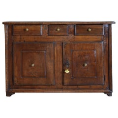 French Provincial Walnut Buffet from the Early 19th Century