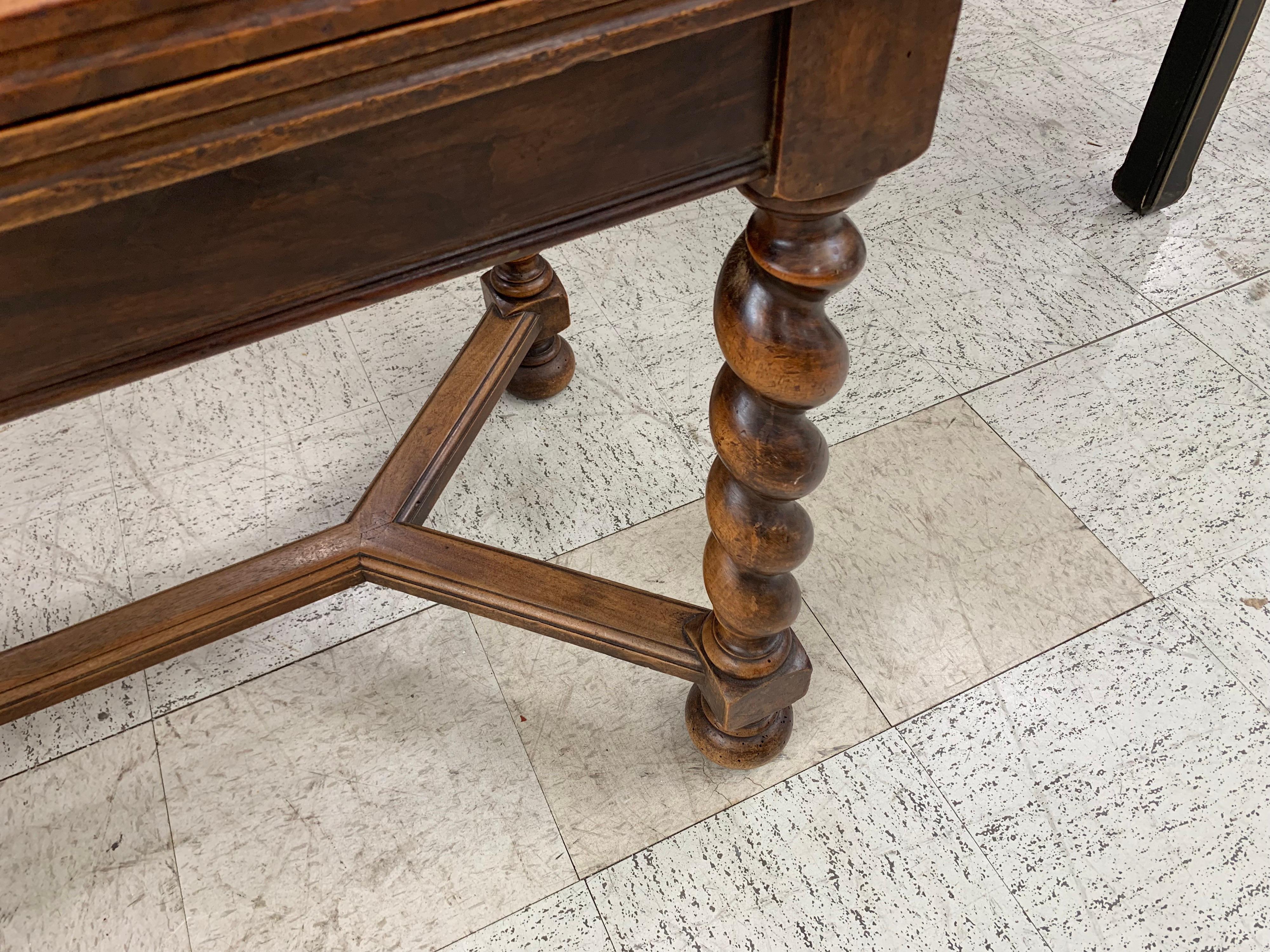 Parquetry French Pull Out Table with Parquet Top