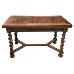 French Pull Out Table with Parquet Top