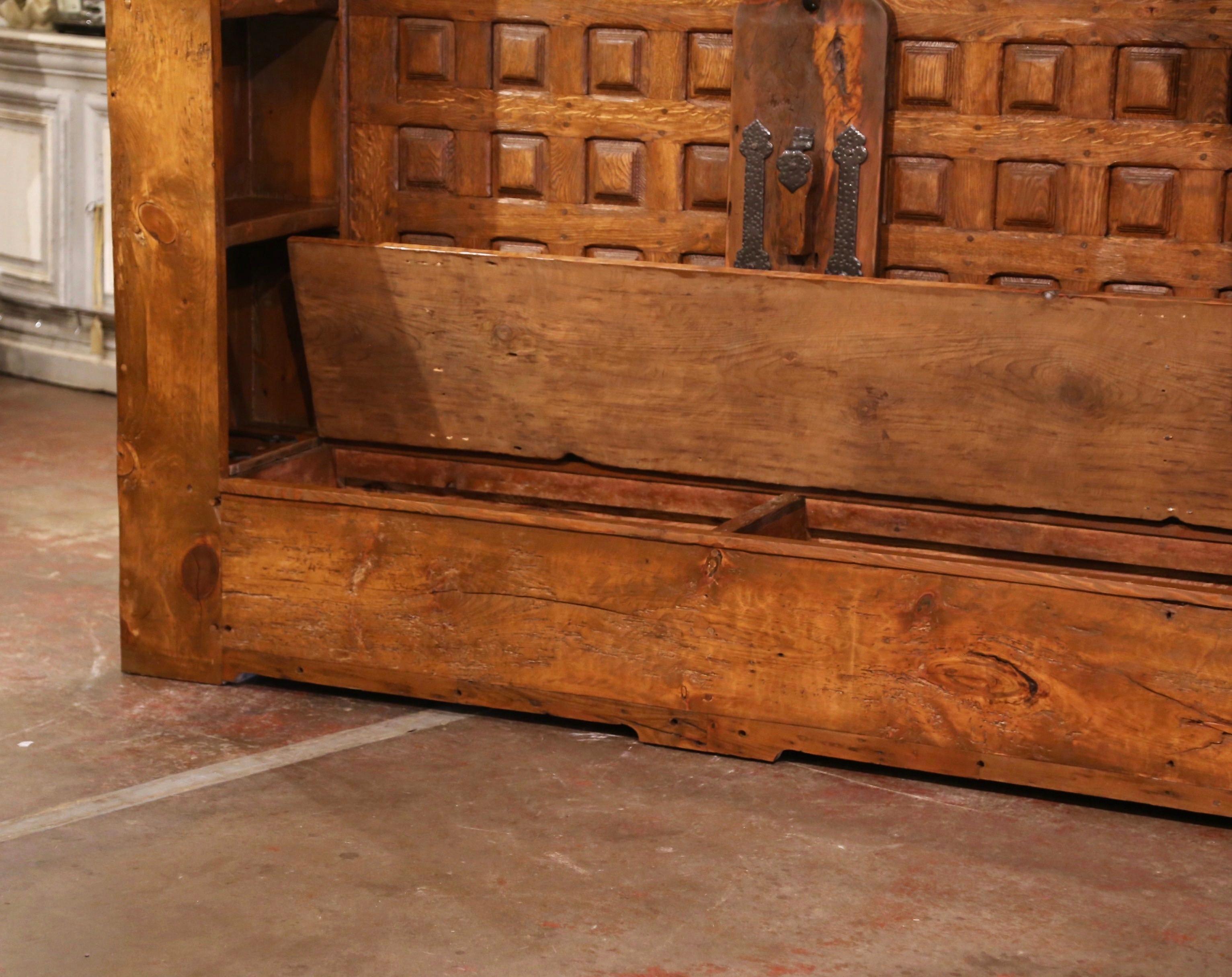 French Pyrenees Carved Oak and Pine 