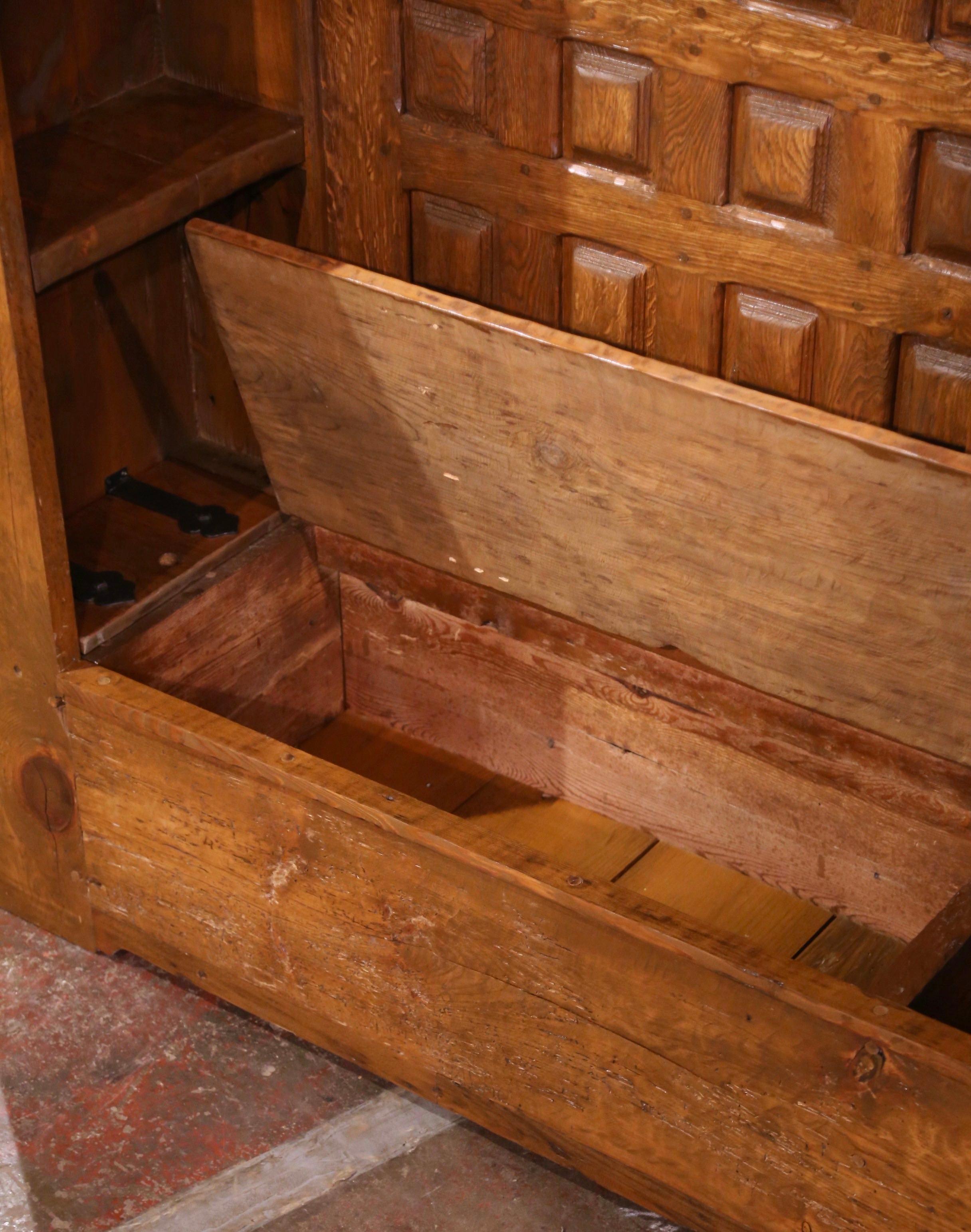 French Pyrenees Carved Oak and Pine 