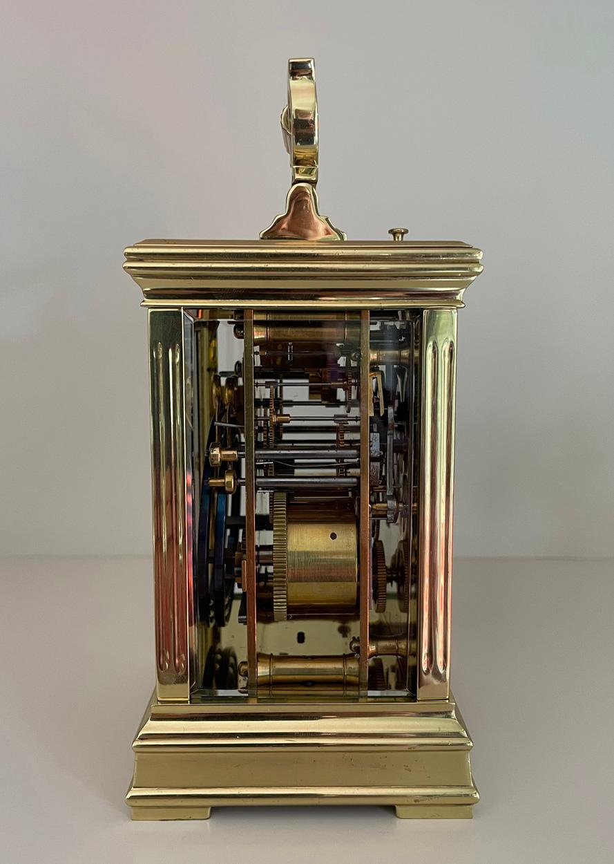 Laqué Horloge de calèche à répétition des quarts, française, vers 1880 en vente