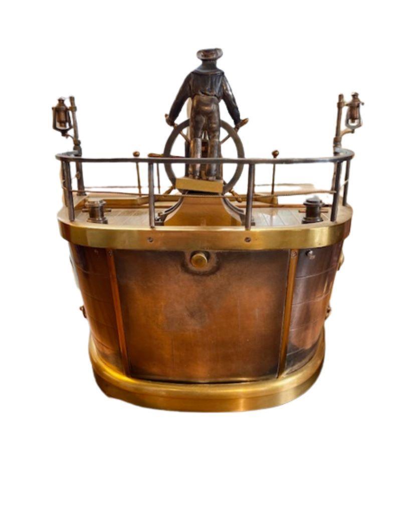 Französische Vierteldeck-Automaton-Steuermannsuhr von Guilmet, vertrieben von Sewill, 1881 im Angebot 5