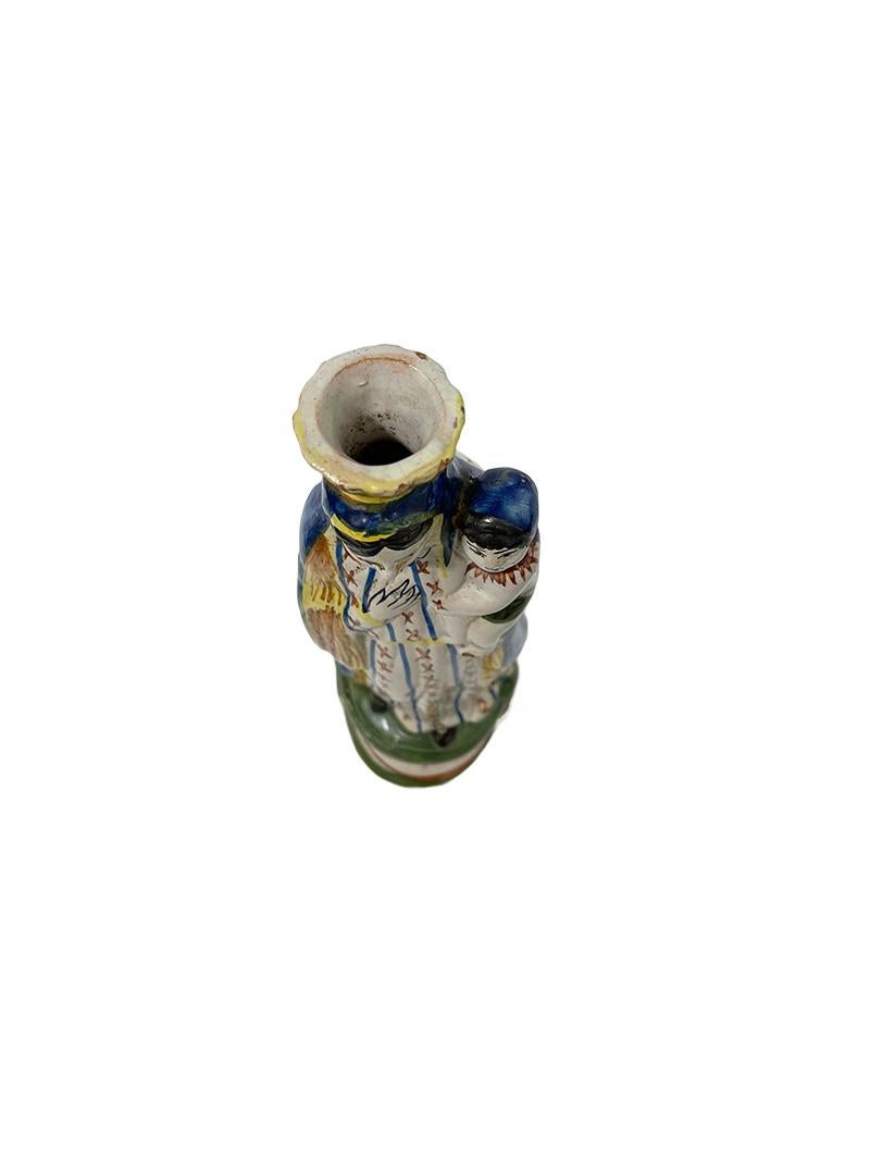 French Quimper Pottery, Madonna with Child, circa 1900 For Sale 3
