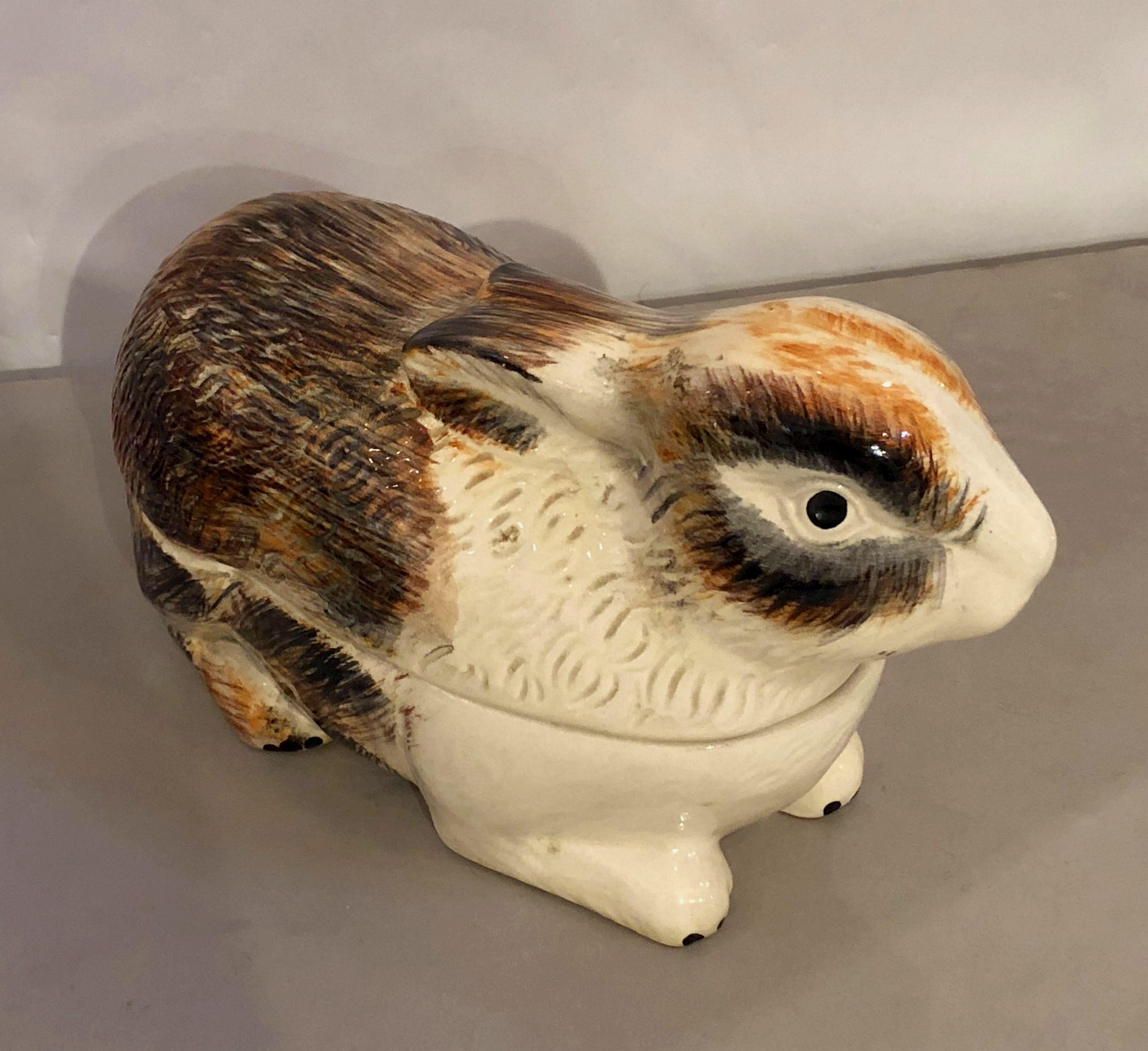 French Rabbit Tureen or Pate Dish by Michel Caugant 2