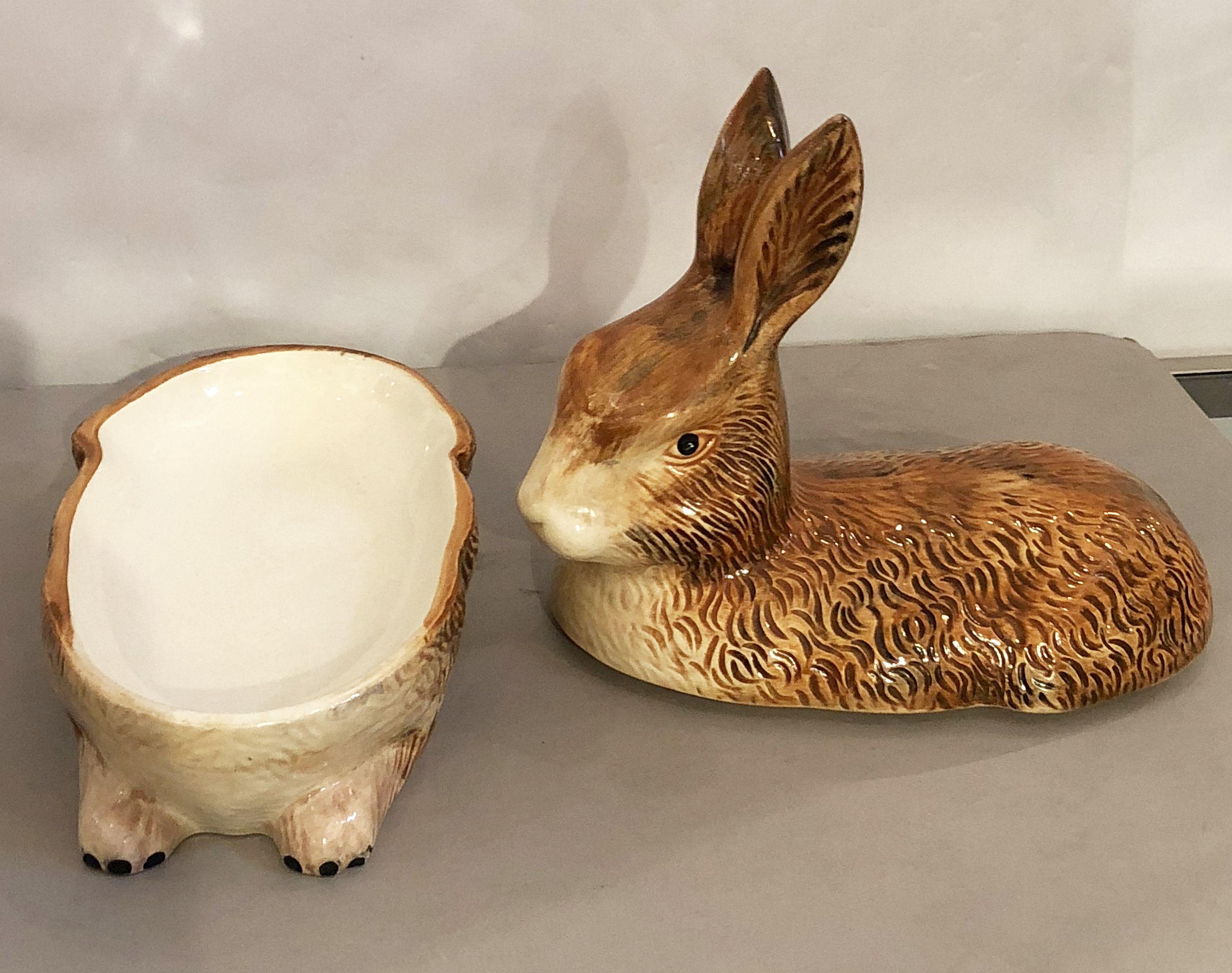 French Rabbit Tureen or Pate Dish by Michel Caugant 3